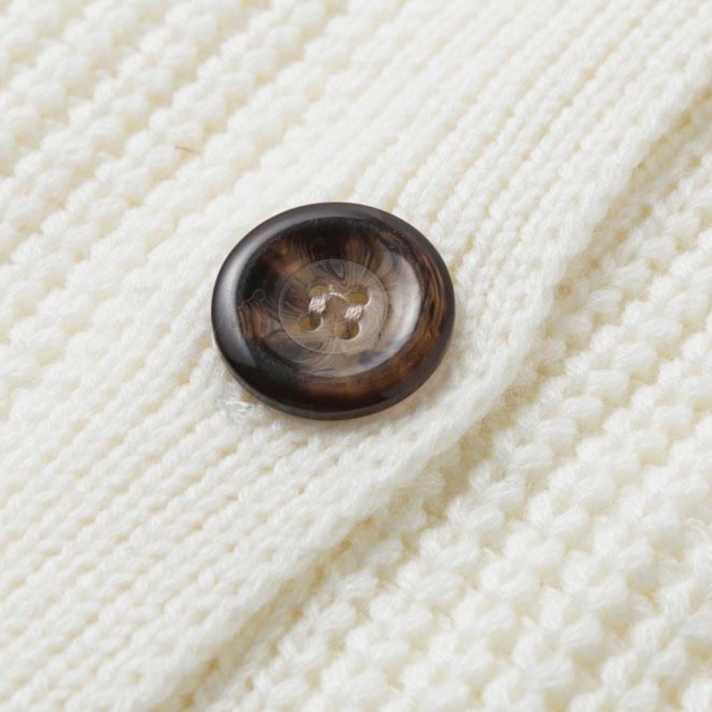 Knit Button Front V-neck Cardigan - Picture 12 of 16